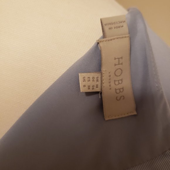 Hobbs London Pale Blue Dress with matching scarf - Picture 6 of 6